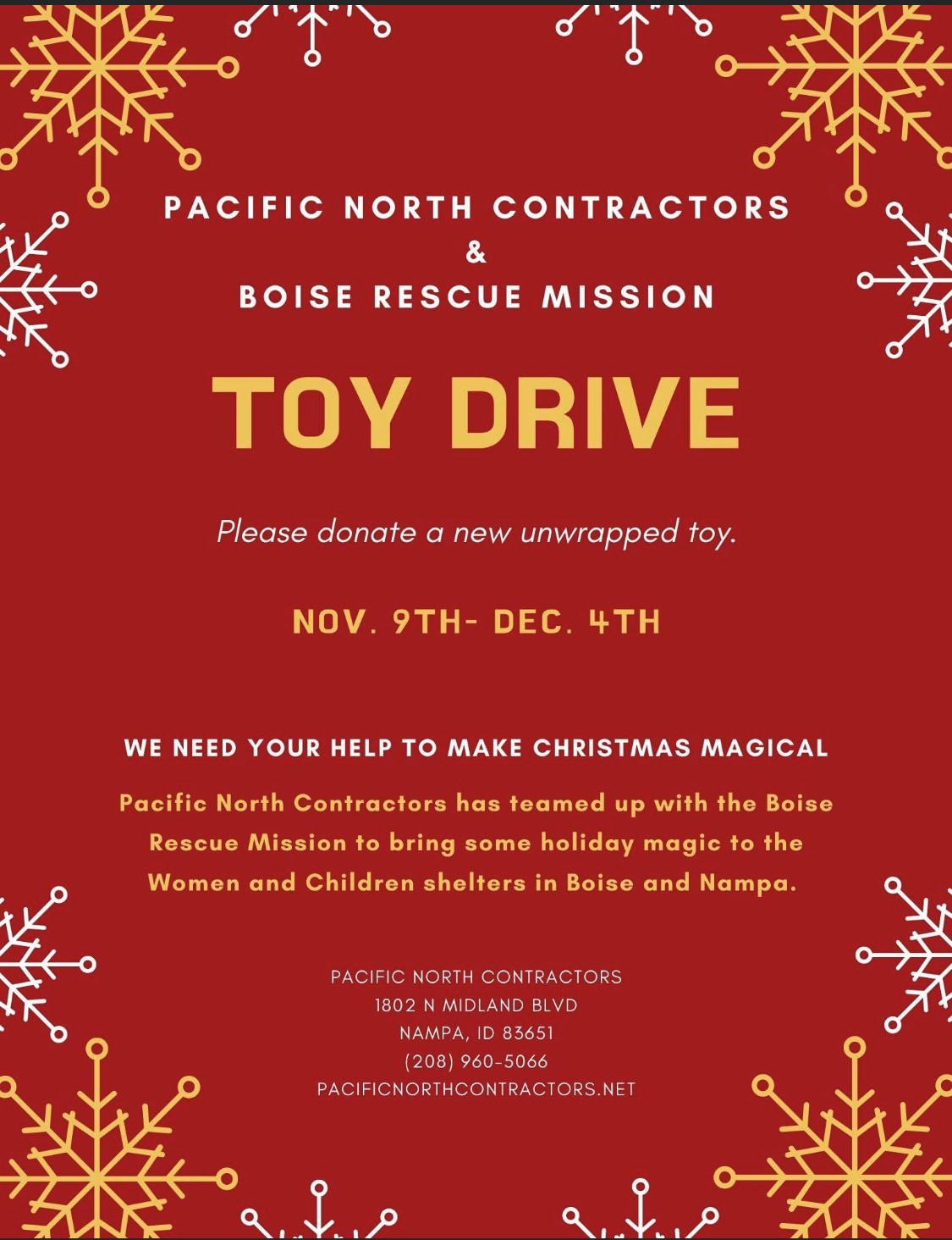 PNC and Boise Rescue Mission Toy drive